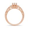 925 Sterling Silver Romantic Vintage Oval Diamond Engagement Ring - Image 11