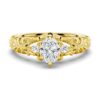 925 Sterling Silver Romantic Vintage Oval Diamond Engagement Ring - Image 2