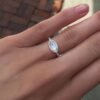Sterling silver ring with thick gold plating and subtle sparkle