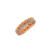925 Sterling Silver Rose Tangled Eternity Diamond Ring
