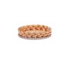 925 Sterling Silver Rose Tangled Eternity Diamond Ring - Image 3