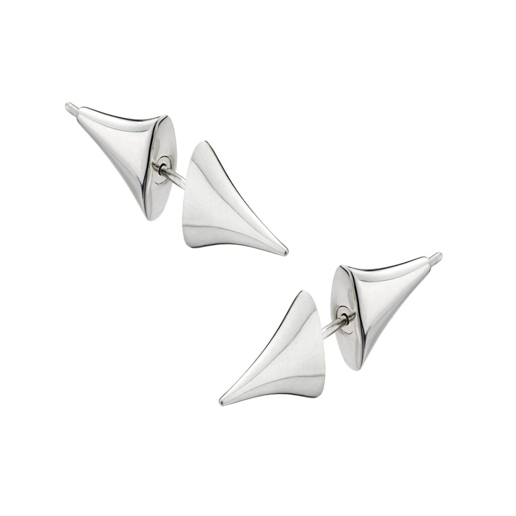 925 Sterling Silver Rose Thorn Bar Earrings