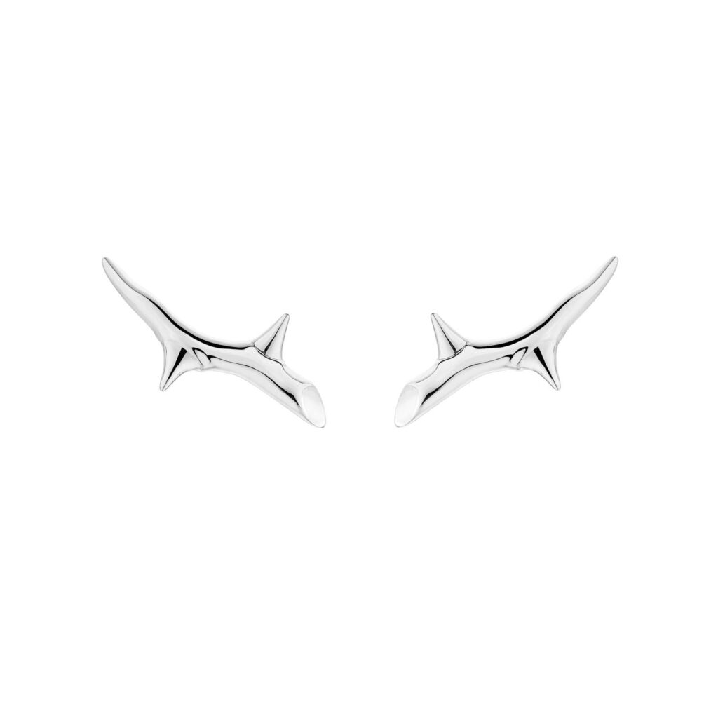 925 Sterling Silver Rose Thorn Climber Earrings