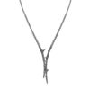 925 Sterling Silver Rose Thorn Drop Lariat - Image 4