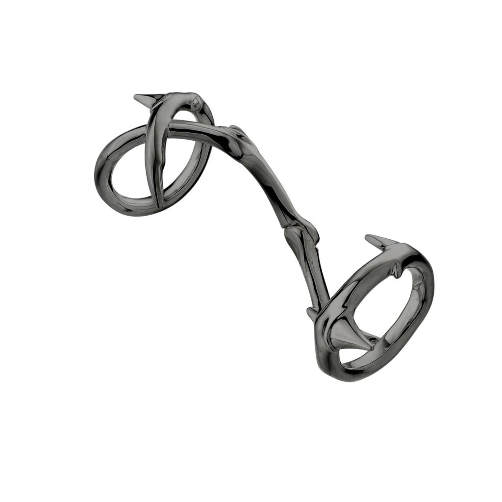 925 Sterling Silver Rose Thorn Hinged Ring