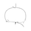 925 Sterling Silver Rose Thorn Horizontal Bracelet