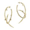 925 Sterling Silver Rose Thorn Statement Hoop Earrings