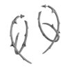 925 Sterling Silver Rose Thorn Statement Hoop Earrings