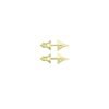 Rose thorn stud earrings with a sculpted curved shape