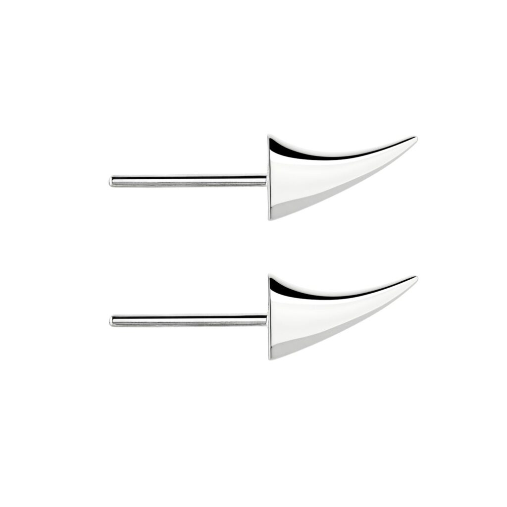 925 Sterling Silver Rose Thorn Swerve Earrings