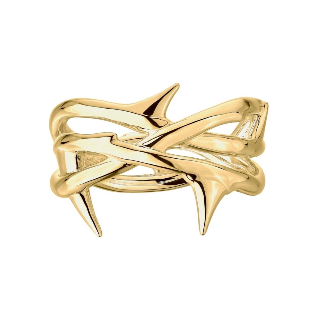 925 Sterling Silver Rose Thorn Triple Band Ring