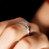 925 Sterling Silver Round Brilliant Solitaire Diamond Engagement Ring Accents - Image 14