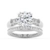 925 Sterling Silver Round Brilliant Solitaire Diamond Engagement Ring Accents - Image 15