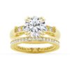 925 Sterling Silver Round Brilliant Solitaire Diamond Engagement Ring Accents - Image 17