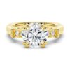 925 Sterling Silver Round Brilliant Solitaire Diamond Engagement Ring Accents - Image 2