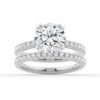 925 Sterling Silver Round Cut Diamond Bridal Set
