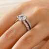 925 Sterling Silver Round Cut Diamond Bridal Set - Image 19
