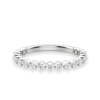 925 Sterling Silver Round Cut Shared Prong Diamond Half Eternity Band