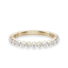 925 Sterling Silver Round Cut Shared Prong Diamond Half Eternity Band - Image 2