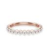 925 Sterling Silver Round Cut Shared Prong Diamond Half Eternity Band - Image 3