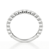 925 Sterling Silver Round Cut Shared Prong Diamond Half Eternity Band - Image 4