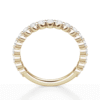 925 Sterling Silver Round Cut Shared Prong Diamond Half Eternity Band - Image 5