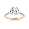 925 Sterling Silver Round Diamond Engagement Ring Eternity Pave Band - Image 3