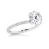 925 Sterling Silver Round Diamond Engagement Ring Eternity Pave Band - Image 4