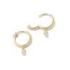 Sterling silver hoop earrings featuring a slim 2.2 mm width