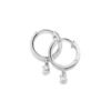 Round hoop earrings with 15.5 mm diameter