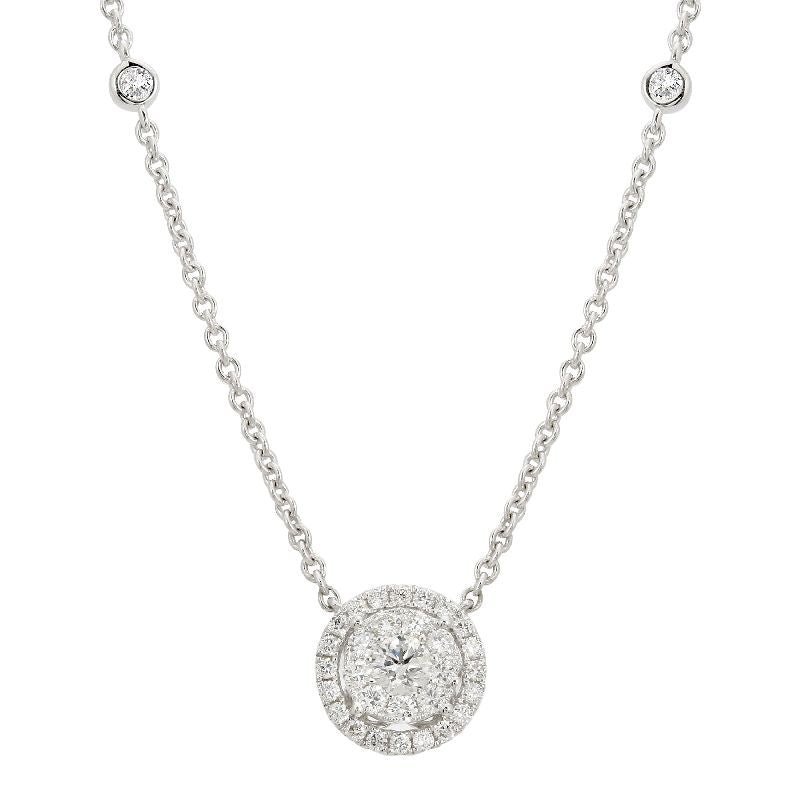 925 Sterling Silver Round Diamond Pave Pendant