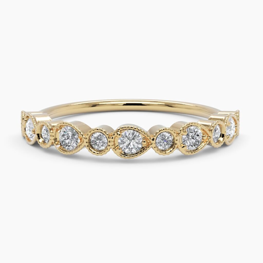 925 Sterling Silver Round Diamond Vintage Ring