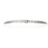 925 Sterling Silver Round Emerald and Diamond Choker Necklace - Image 5