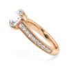 Gold plated ring featuring a round pave diamond look