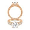 Gold plated sterling silver ring with a cathedral setting