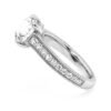 Sterling silver ring designed with a lifted cathedral profile