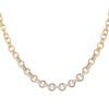 925 Sterling Silver Rounded Diamond Link Necklace - Image 3