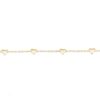 925 Sterling Silver Row of Hearts Bracelet