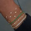 925 Sterling Silver Row of Hearts Bracelet - Image 3