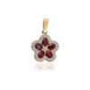 925 sterling silver pendant with cherry blossom floral cluster design