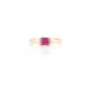 925 Sterling Silver Ruby Diamond Engagement Ring