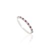 925 Sterling Silver Ruby Diamond Eternity Band - Image 3
