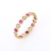 925 Sterling Silver Ruby Diamond Eternity Band - Image 4