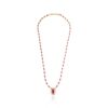 925 Sterling Silver Ruby Diamond Necklace