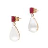 925 Sterling Silver Ruby Drop Diamond Pearl - Image 3