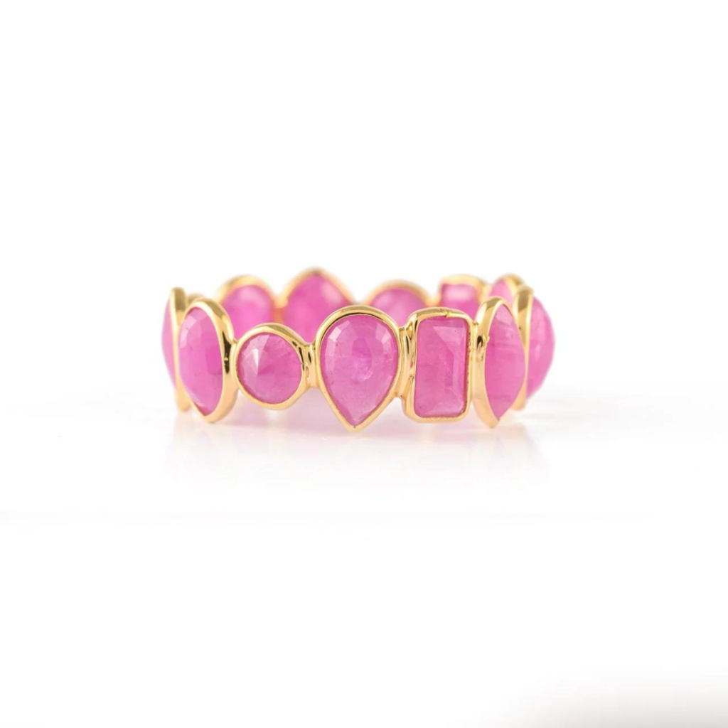 925 Sterling Silver Ruby Eternity Band