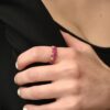 925 Sterling Silver Ruby Eternity Band - Image 2