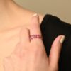 925 Sterling Silver Ruby Eternity Band - Image 6