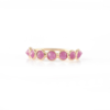 925 Sterling Silver Ruby Half Eternity Band