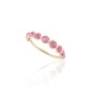 925 Sterling Silver Ruby Half Eternity Band - Image 3